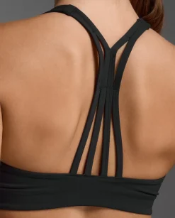 Form Strappy Low Impact Bra Black/Black