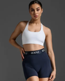 Form Strappy Low Impact Bra White/White