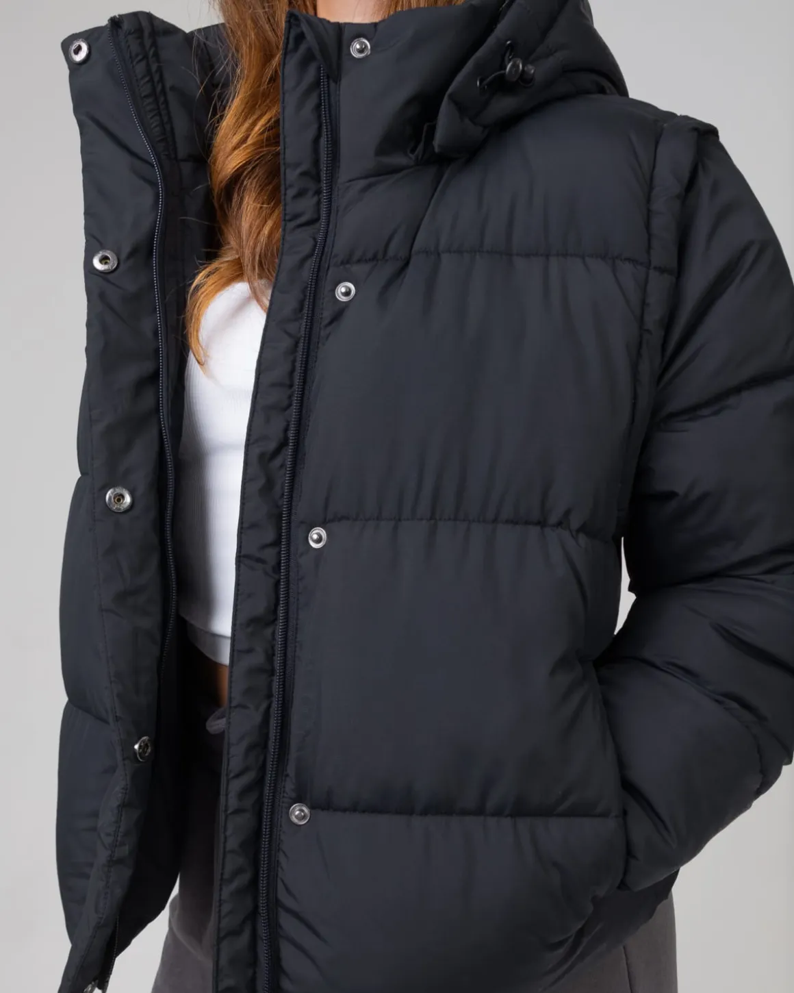 Frost Multiway Puffer Jacket Black 2-PACK
