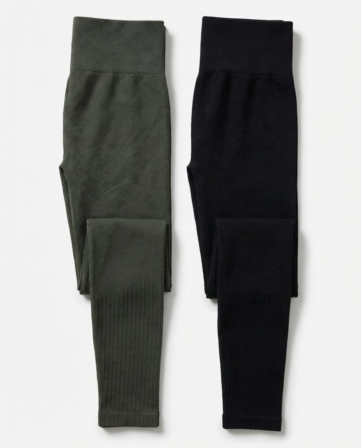 Generation Rib Tights Black+Green 2-PACK