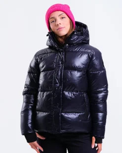 Glow Oversized Puffer Jacket Black/Navy