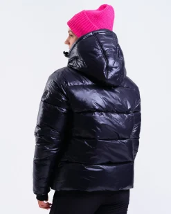 Glow Oversized Puffer Jacket Black/Navy
