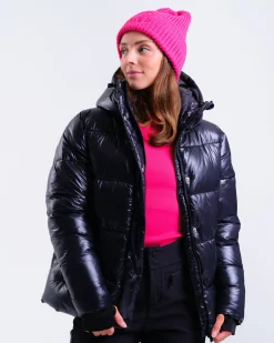 Glow Oversized Puffer Jacket Black/Navy