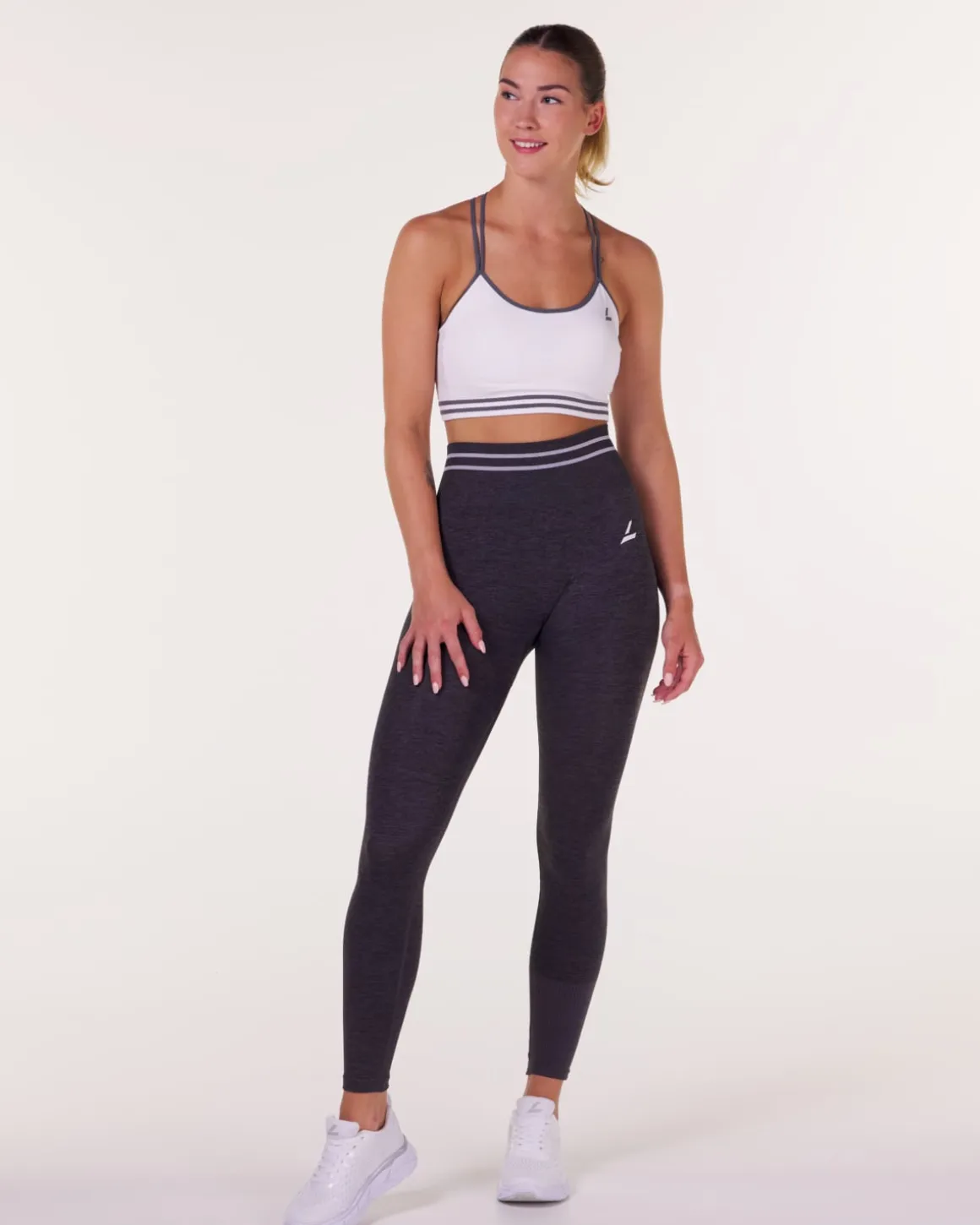 Gravity Logo Seamless Tights Grey Iron Marl