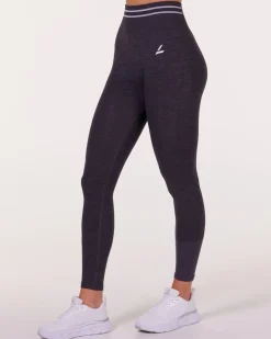 Gravity Seamless Crop Tee + Tights Grey Iron Marl