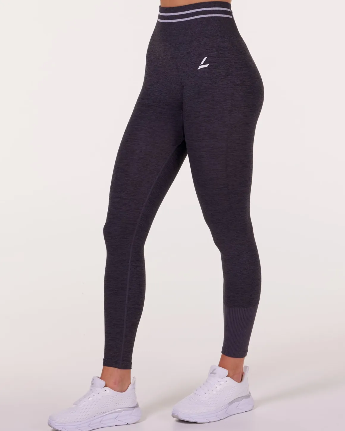 Gravity Seamless Crop Tee + Tights Grey Iron Marl