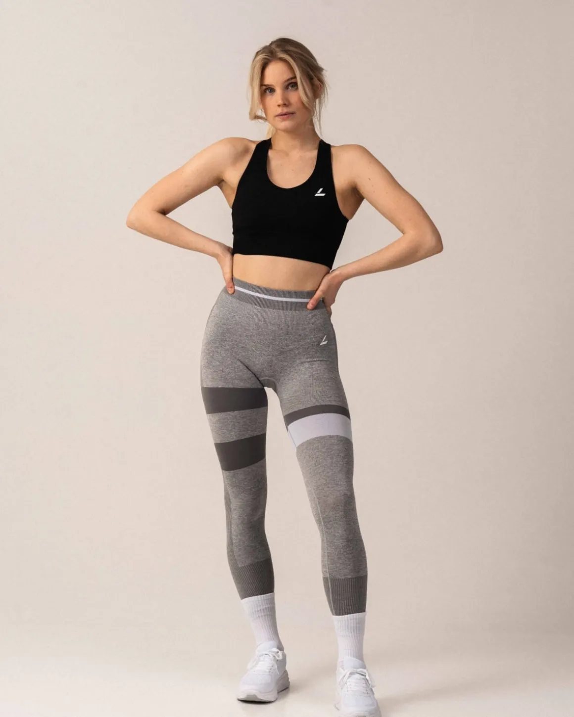 Gravity Seamless Tights Mid Grey Marl