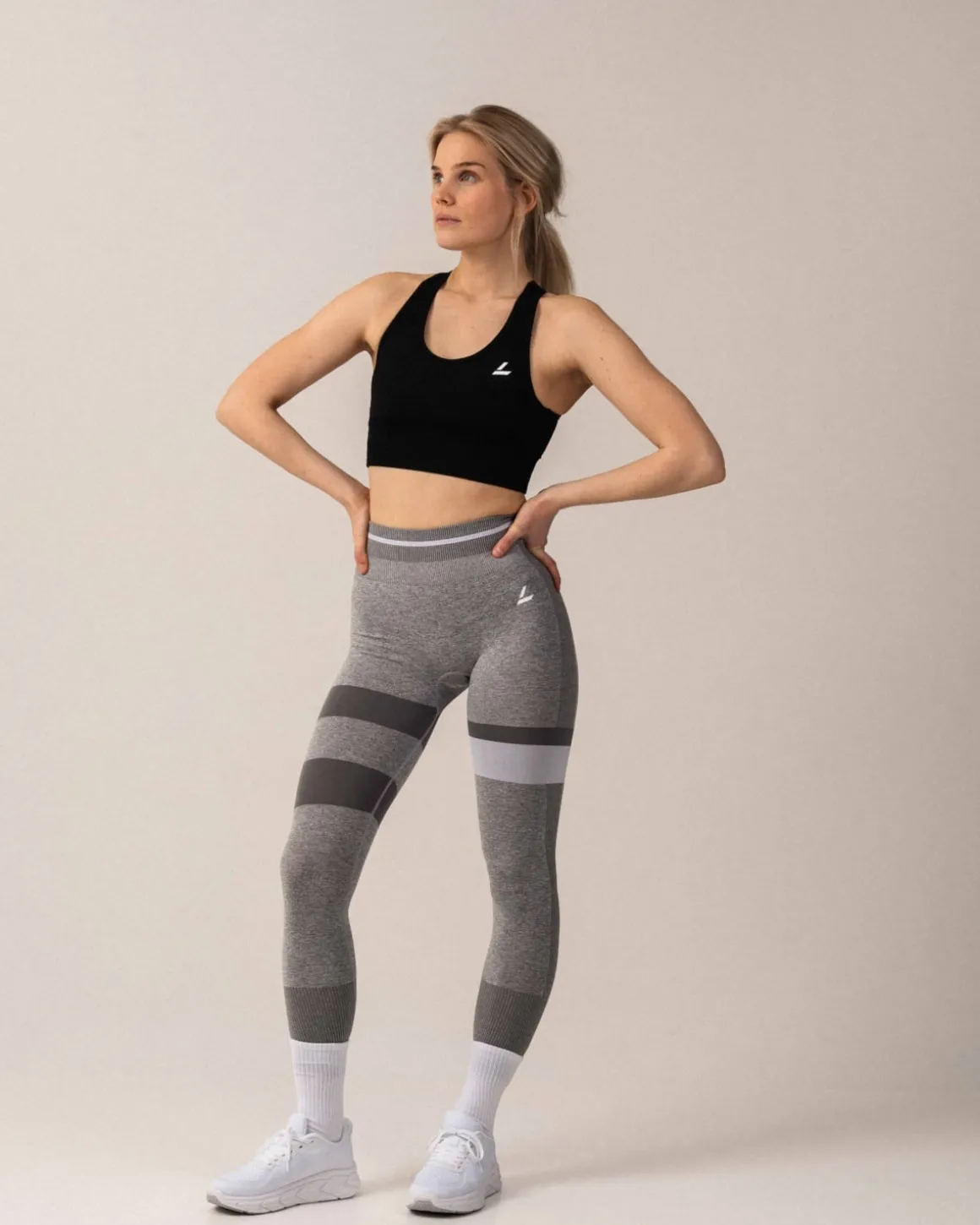 Gravity Seamless Tights Mid Grey Marl