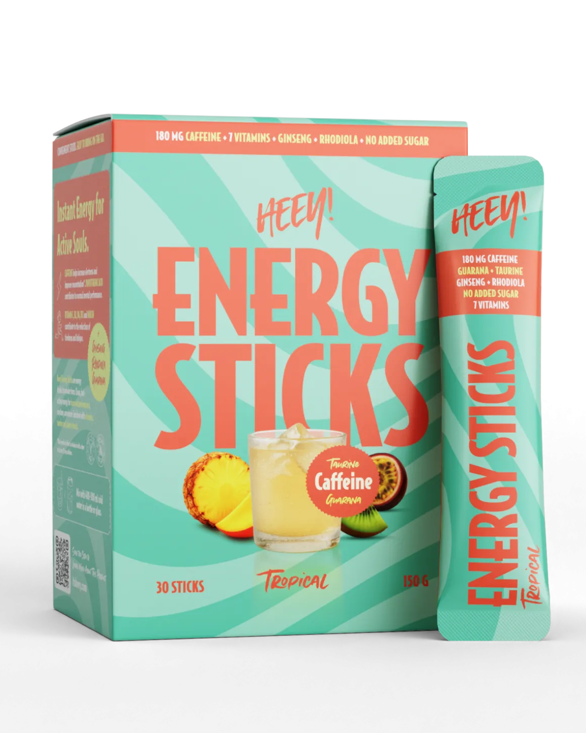Heey! Energy Sticks Koffein + Guarana Tropical 30x5g