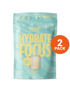 Heey! Hydrate & Focus Electrolytes + Lions Mane Lemon 2x240g