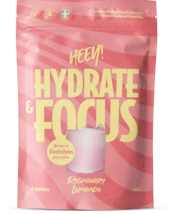 Heey! Hydrate & Focus Electrolytes Raspberry Lemonade 240g