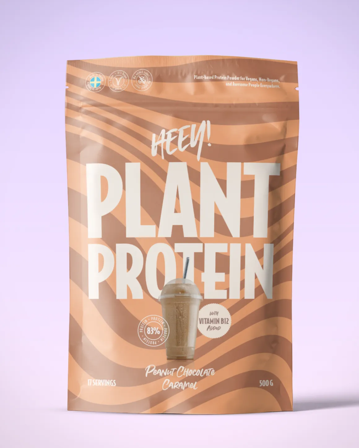 Heey! Vegan Plant Protein Peanut Chocolate Caramel 500g
