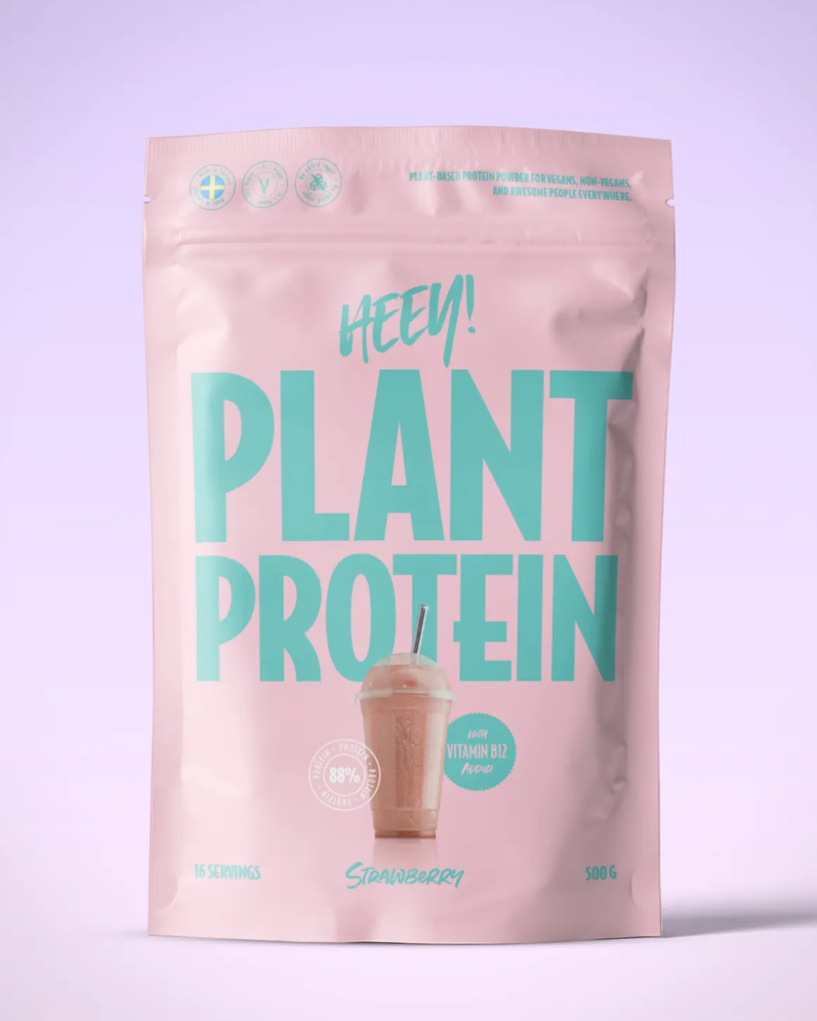 Heey! Vegan Plant Protein Strawberry 500g