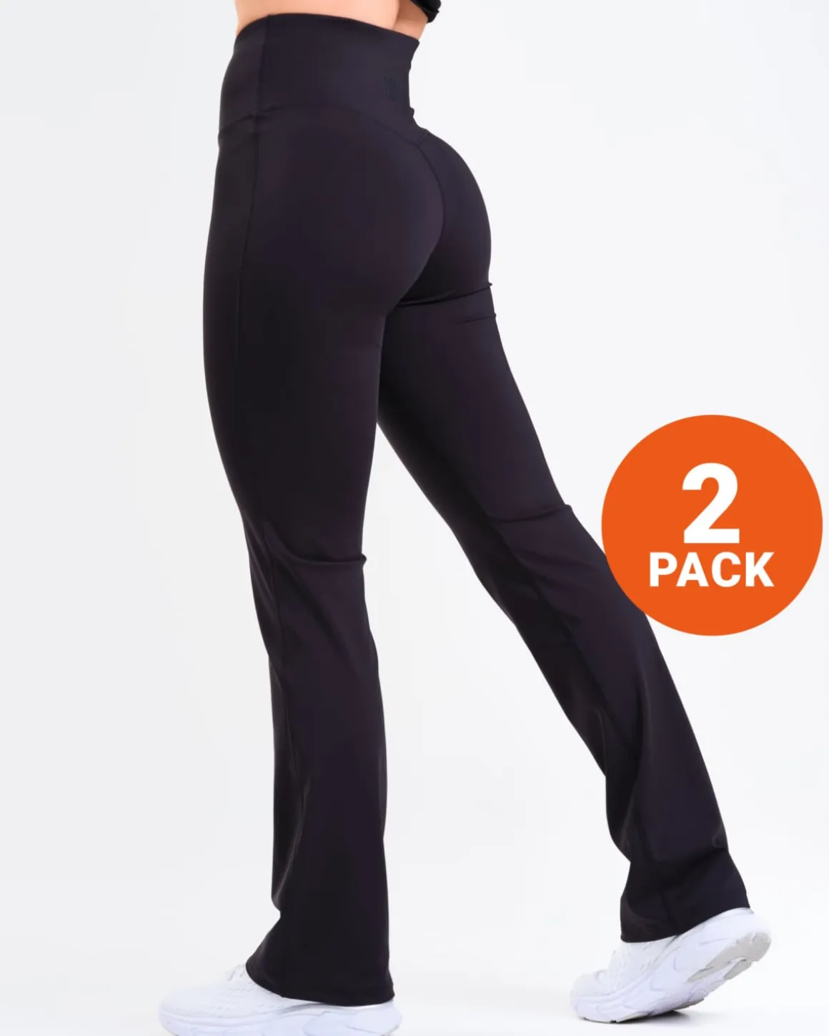 Hero High Rise Flare Pants Black 2-PACK