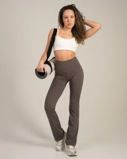 Hero High Rise Flare Pants Grey Thunder