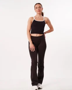 Hero Low Rise Flare Pants & Perfect Rib Crop Top Black/White SETT
