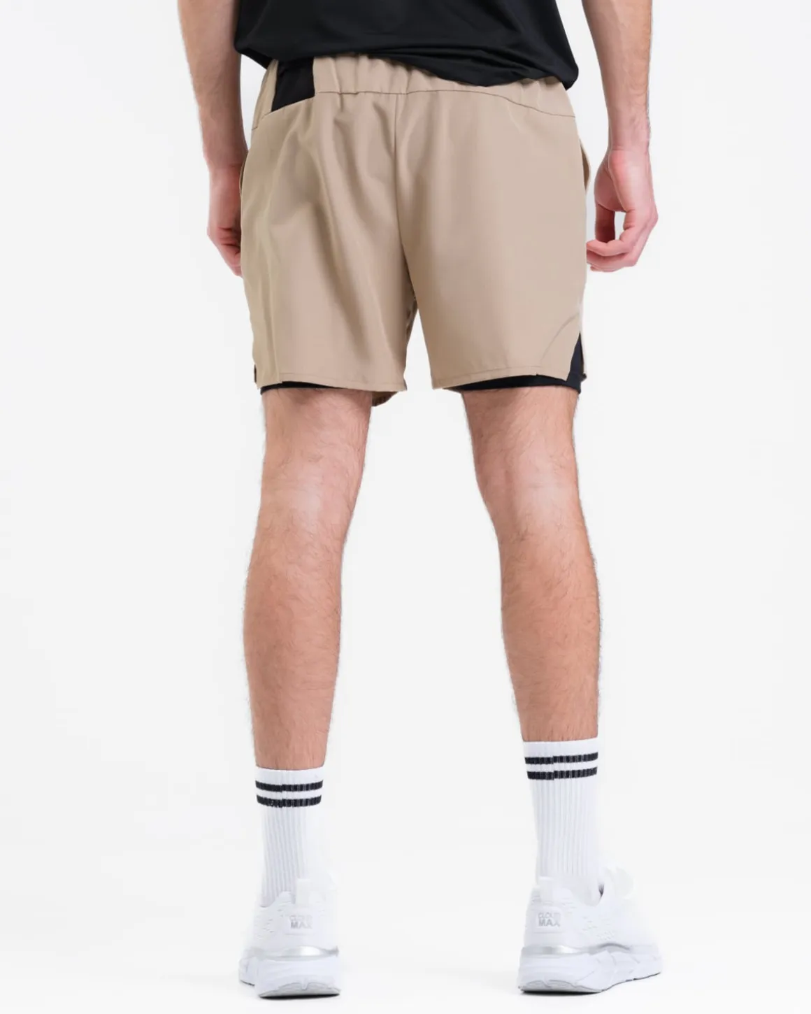 Hybrid 2-1 Pocket Shorts M Beige Dune