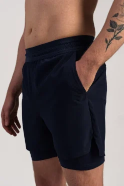 Hybrid 2-1 Pocket Shorts M Blue Navy/Blue