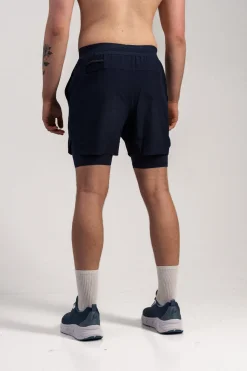 Hybrid 2-1 Pocket Shorts M Blue Navy/Blue