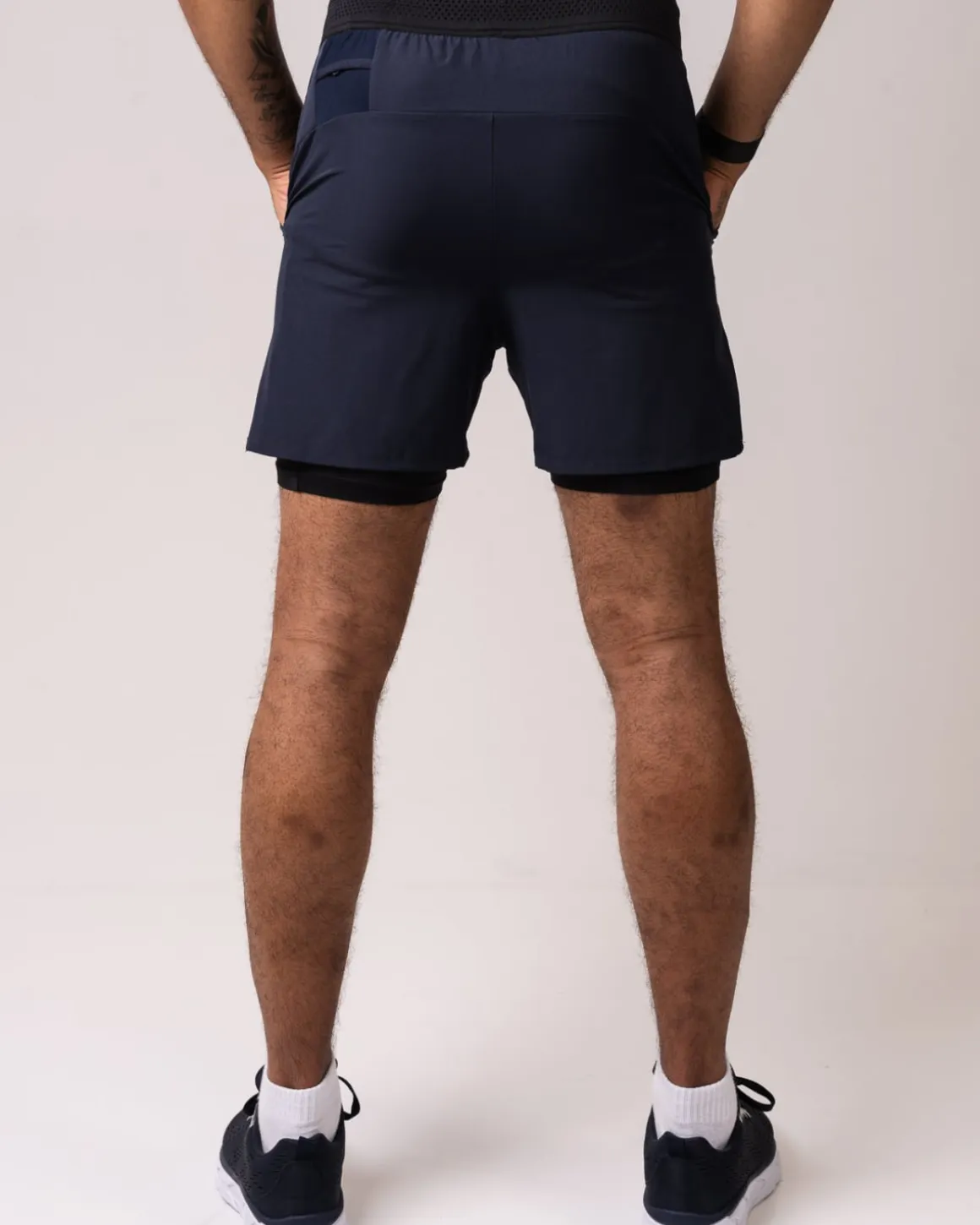 Hybrid 2-1 Pocket Shorts M Blue Navy