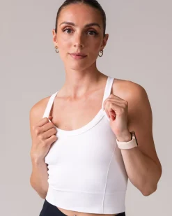Hyper Crop Tank White