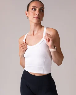 Hyper Crop Tank White