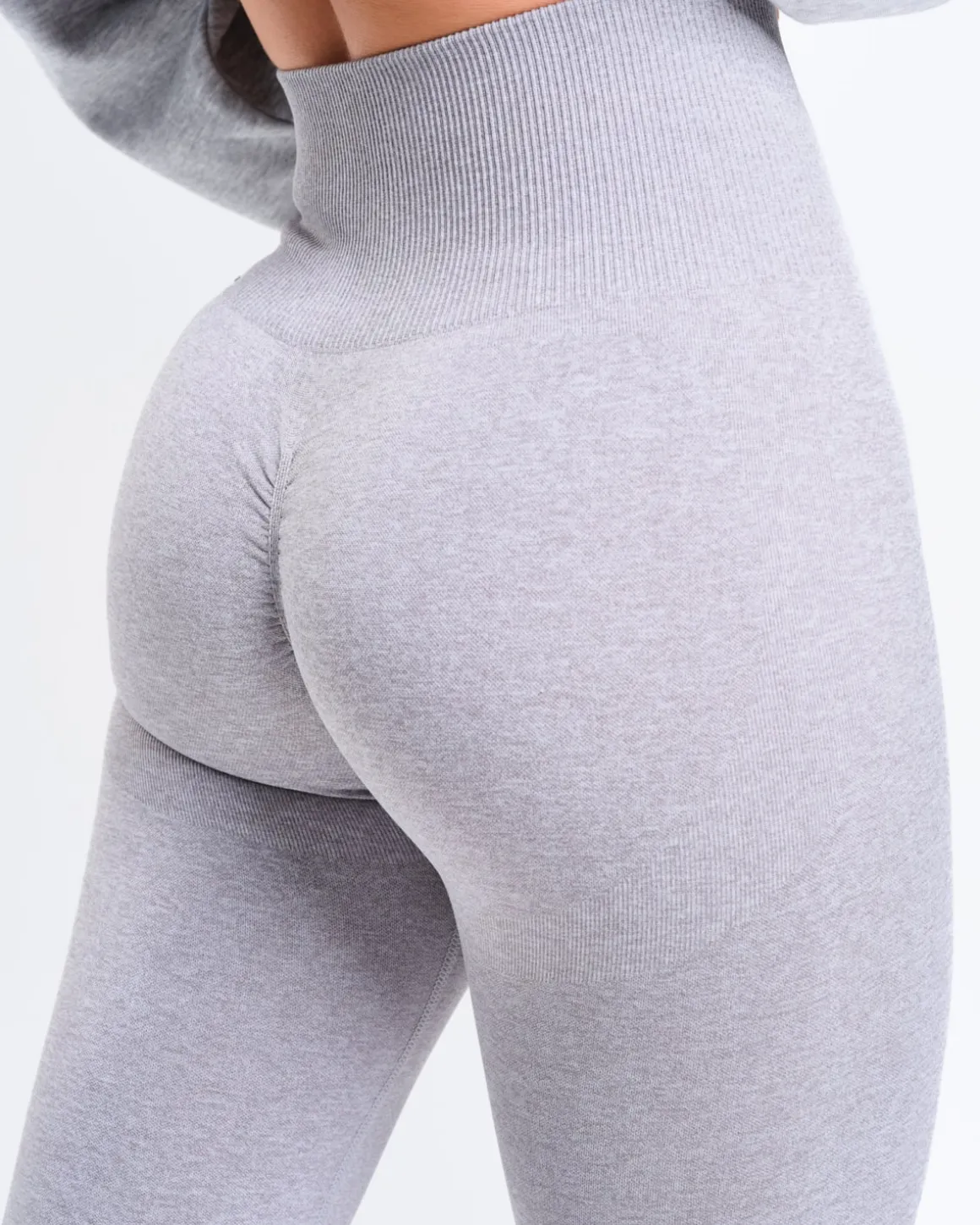 Hyper Scrunch Tights Light Grey Marl