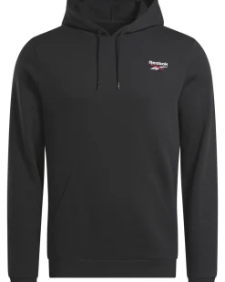 Identity Small Logo Fleece Hoodie Black