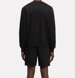 ID fleece Crew + Shorts Black SET