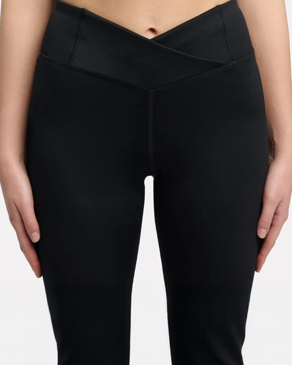 ID Train High Rise Bootcut Leggings Black