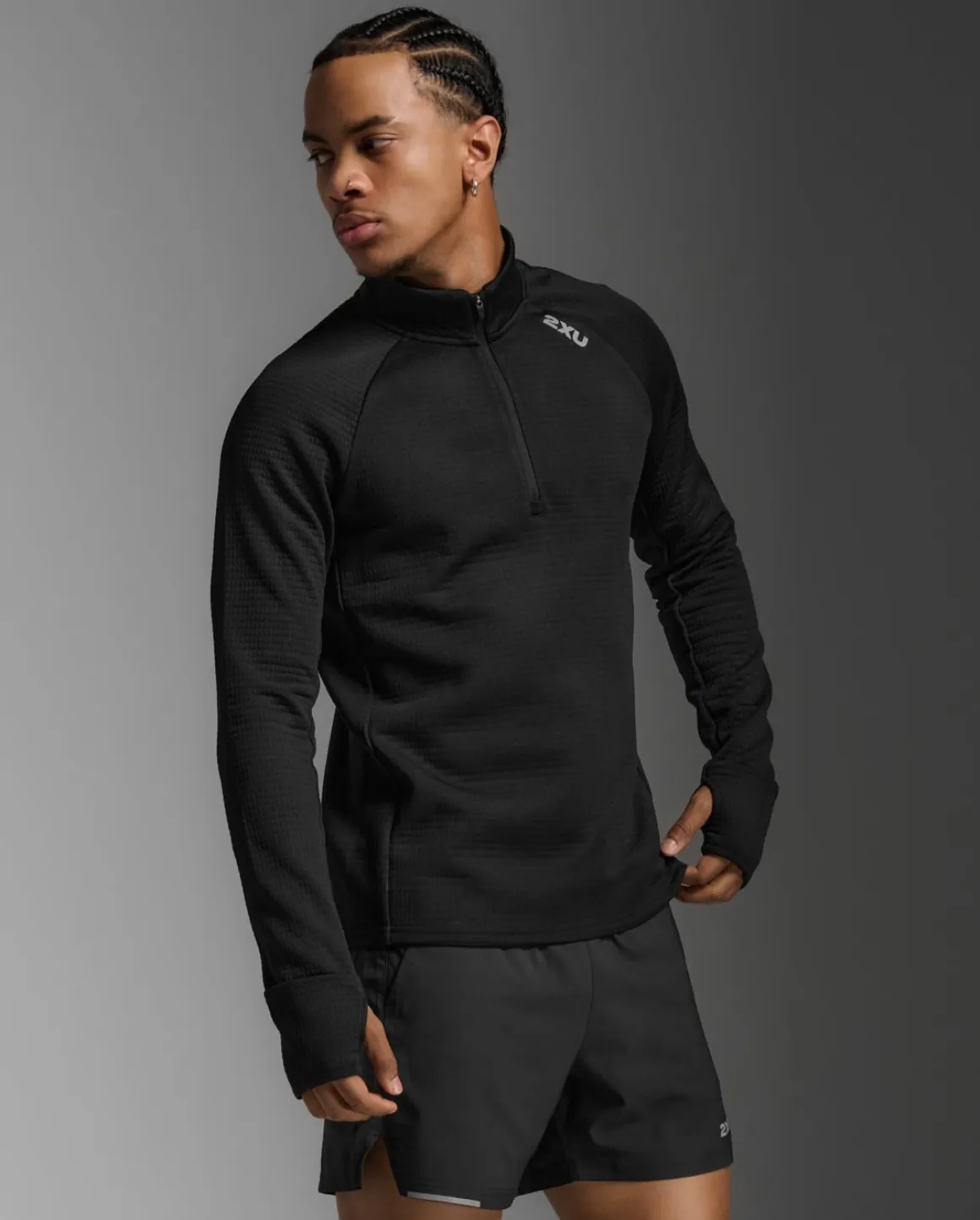 Ignition Hyper-Haptic 1/4 Zip Black/Silver Reflective