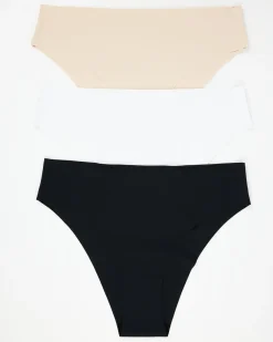 Invisible Brief Black/White/Sand 9-PACK