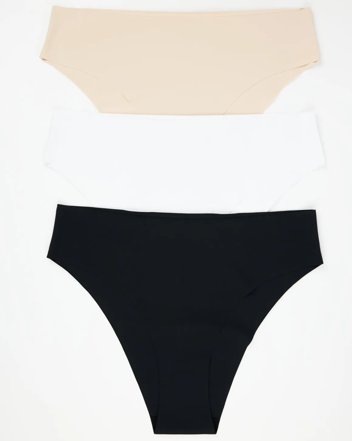 Invisible Brief Black/White/Sand 9-PACK
