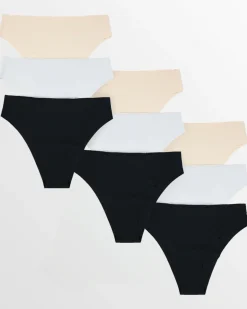 Invisible Brief Black/White/Sand 9-PACK