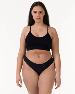Invisible Thong Black/White/Sand 6-PACK