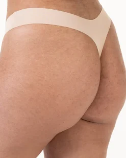 Invisible Thong Black/White/Sand 6-PACK