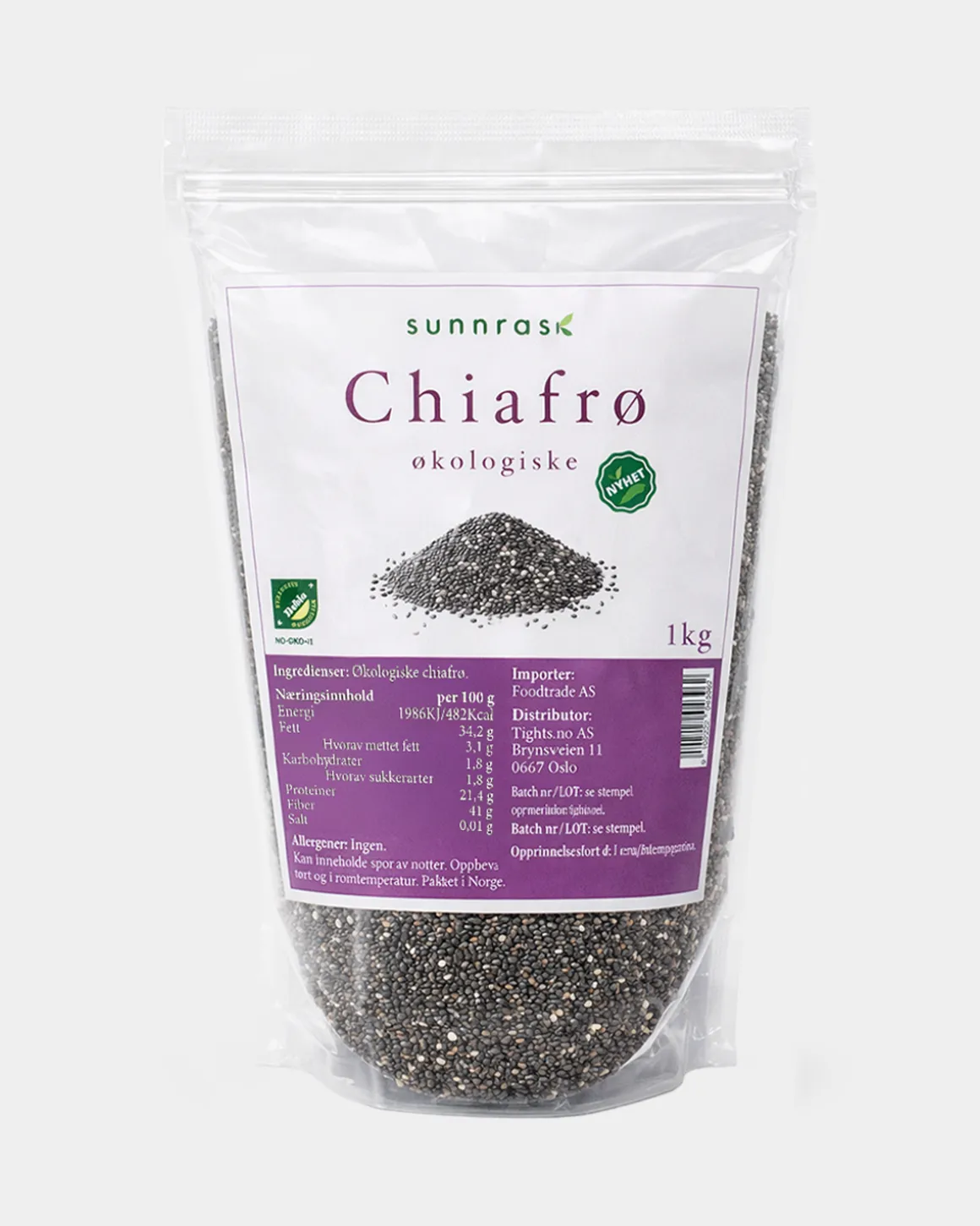 Økologiske Chiafrø 3x1kg