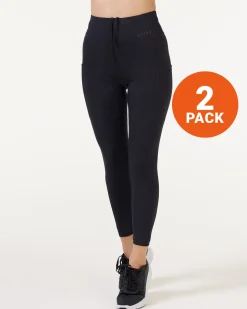 Lavish Laser Cut Tights Black 2-PACK