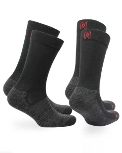 Leonardo Merino Wool Hiking Sock 2-pack Black