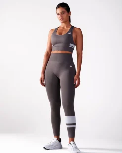 LEVITY Block Tights Beige + Grey 2-PACK