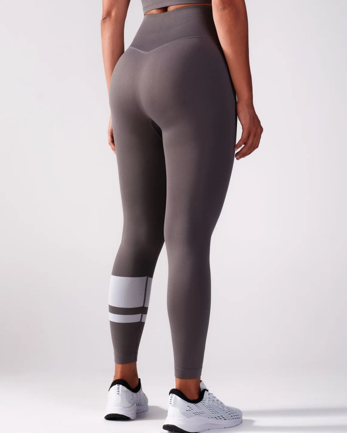 LEVITY Block Tights Beige + Grey 2-PACK