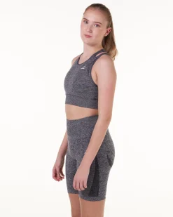LEVITY Solar Cut Out Seamless Bra + Shorts Grey SET