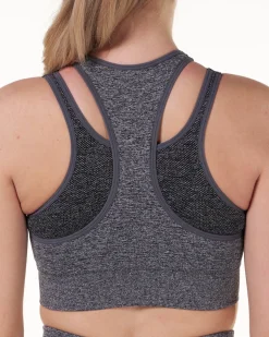 LEVITY Solar Cut Out Seamless Bra + Shorts Grey SET