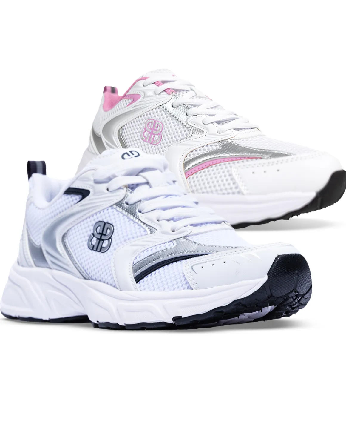 Lifestyle Sneakers White/Navy + White/Pink 2-PACK