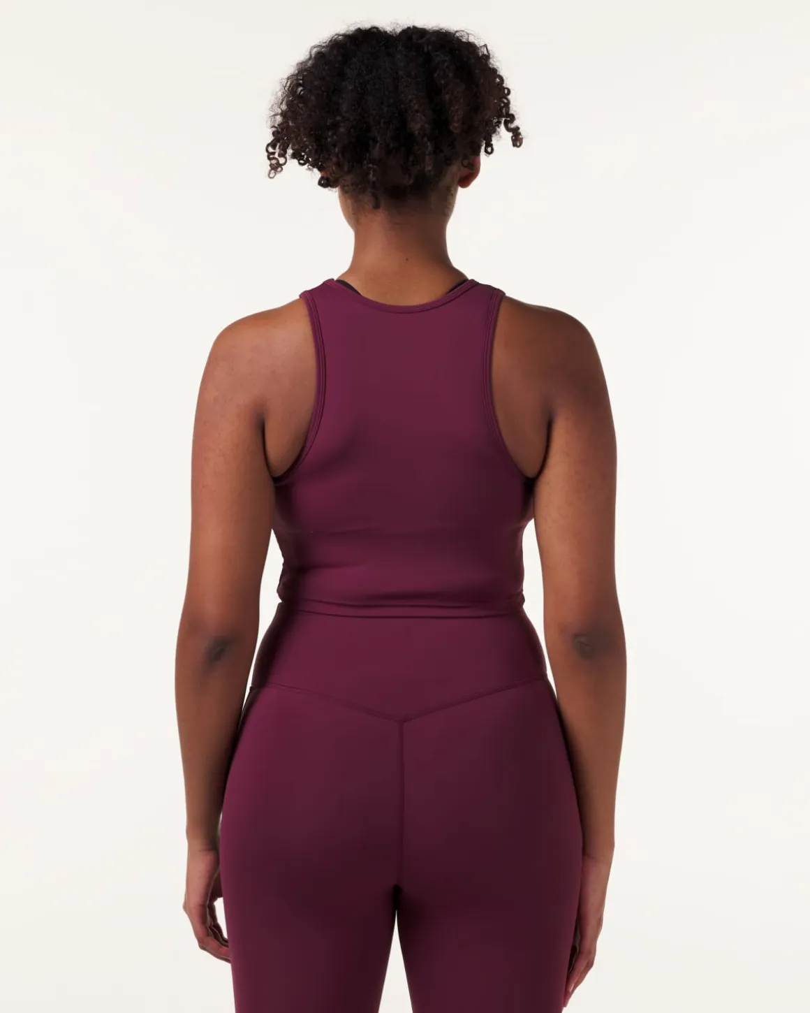 Line Up Crop Tank Red Wine