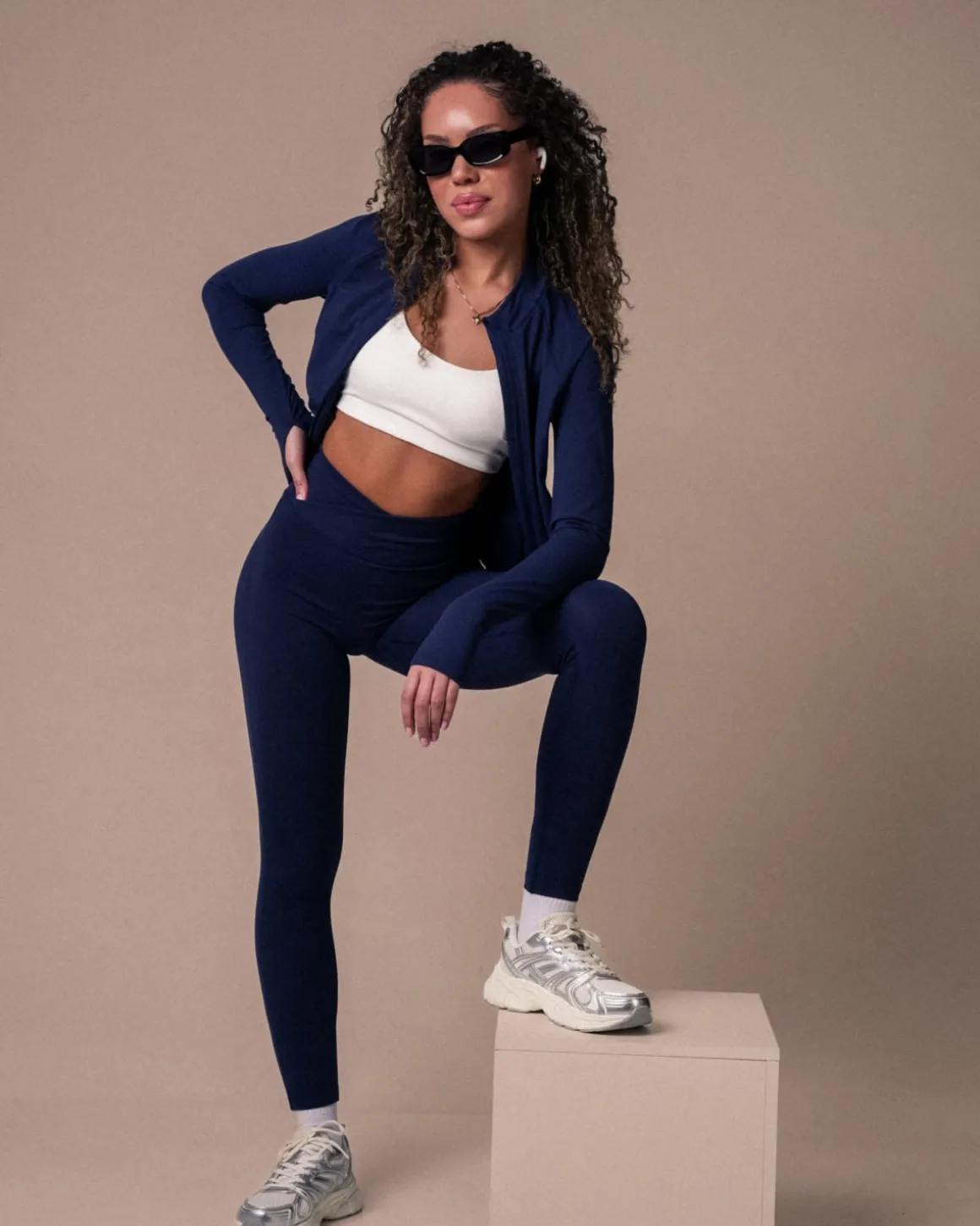 Lively Crossover Tights Blue Navy