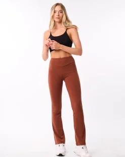 Lively Flare Pants Brown Chocolate