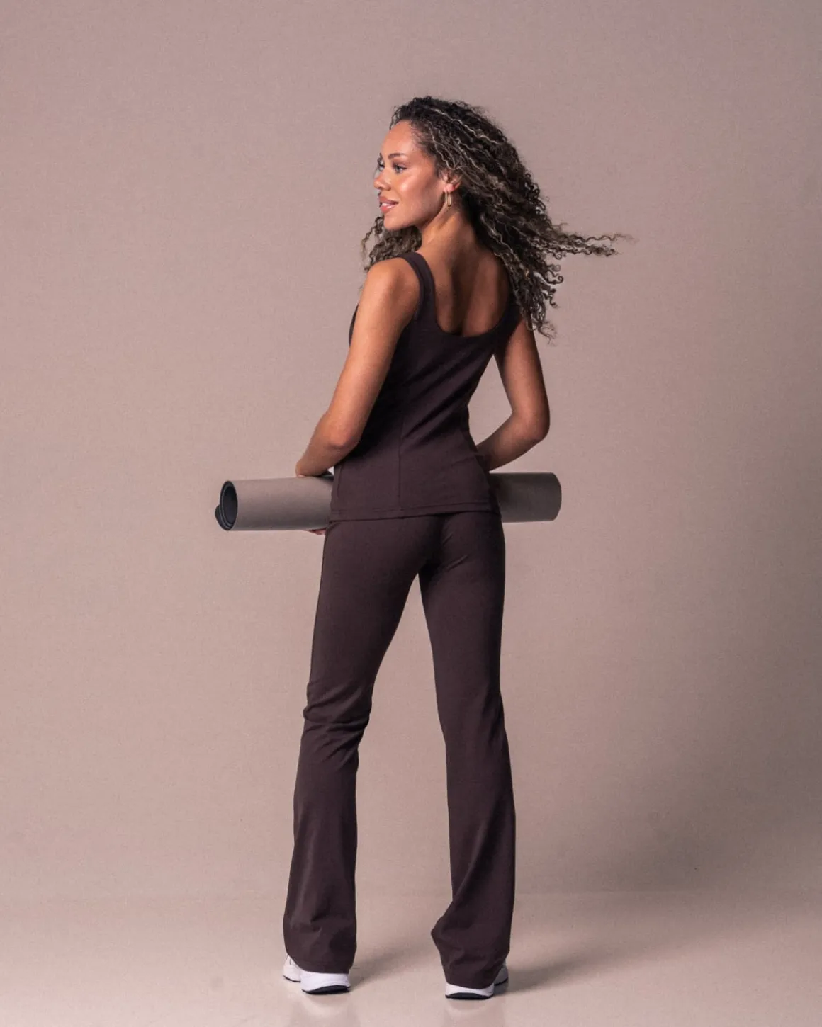 Lively Flare Pants Brown Fudge