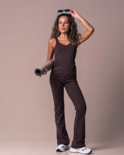 Lively Flare Pants Brown Fudge