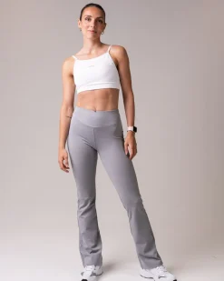 Lively Flare Pants Grey Melange